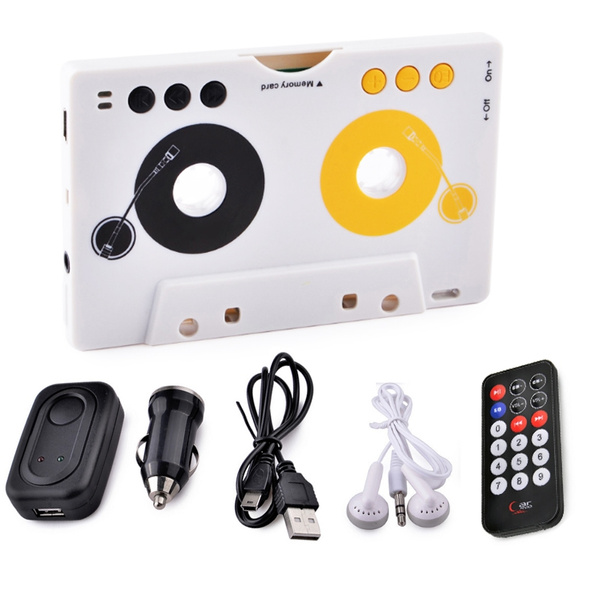 Vintage Car Tape Cassette SD MMC MP3 Player Adapter Kit with Remote Control