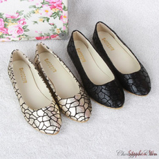 Plus Size 4.5-9.5 Women Classic Plaid Pattern Ballet Flat Shoes Pointy Toe Slip on Flats 