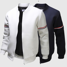 Mens Hoody Jacket Coat Two Color Blocked Lightweight Fleece Jacket (Size M/L/XL/XXL)