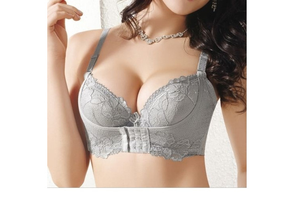 AAOMASSR Super Boost A B Cup Front Push Up Bra Gel Padded Side Support  Plunge 
