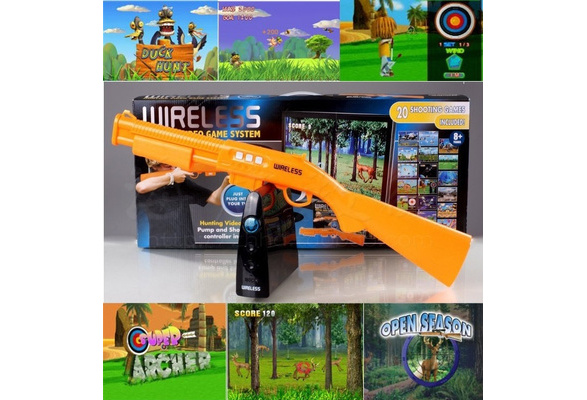 32-bit Light Gun Sports Motion TV Video games console,wireless Light  video game player console, DUCK HUNT games@YMQ