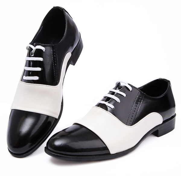 Sapatos de couro elegantes da Itália da moda para homens Sapatos rasteiros  masculinos Sapatos de casamento Oxford MENS Sapatos formais de negócios  RM-295 | Wish