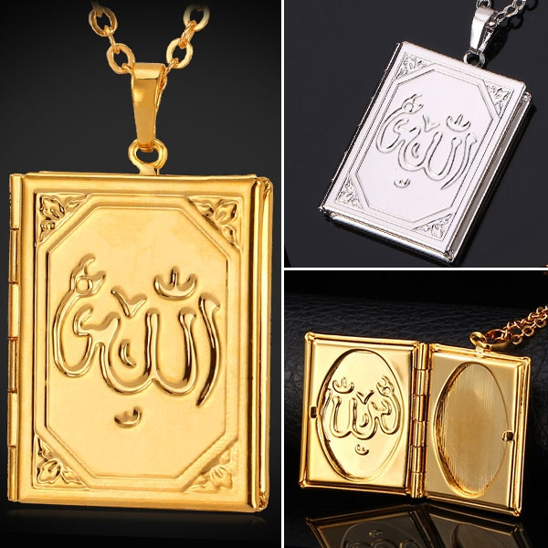 Tiny Allah Necklace-Dainty Gold Allah Necklace-Islamic Art-Arabic  Calligraphy | eBay