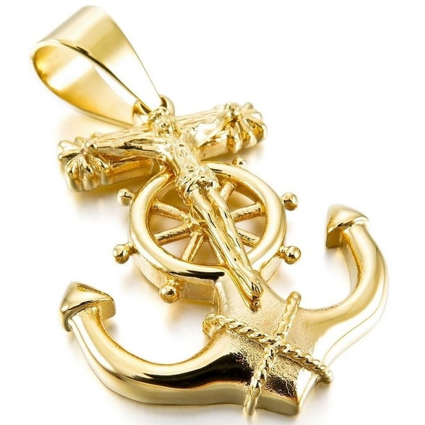 Anchor and wheel on sale necklace