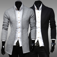 Winter 2016 new men's simple cardigan sweater slim Mens V neck knit shirt jacket