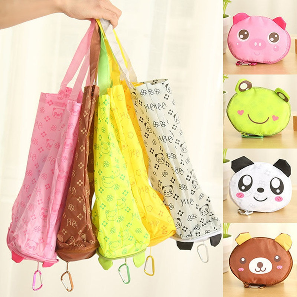 Cute Eco Bag Foldable Storage Reusable Shopping Animals Tote Bags 