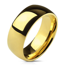 3mm - 8mm Wide 14k Gold Plated Classic Comfort Fit Wedding Ring Band Size 5-14