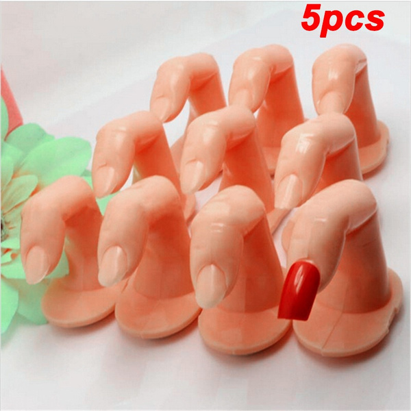 5pcs Practice Finger Model Display Tool Fake Finger For Nail Art Training Wish 0355