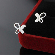 New good items Fashion Women 925 Sterling Silver Butterfly Earrings HOT SALE
