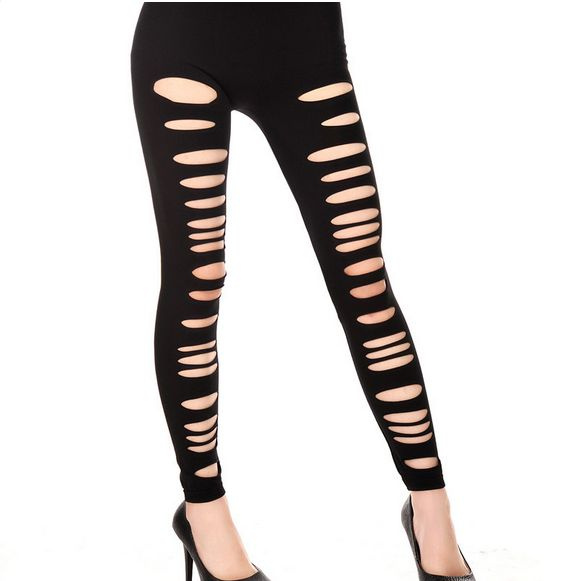 Women's Fashion Hole Leggings Pantyhose Stockings Plus Size Wish