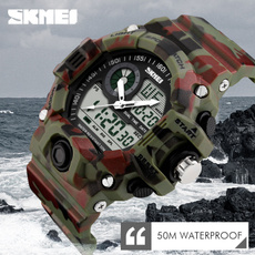 SKMEI Brand Men's Fashion Outdoor Sport/Military Dual Display 5 ATM Waterproof  Watch Clocks