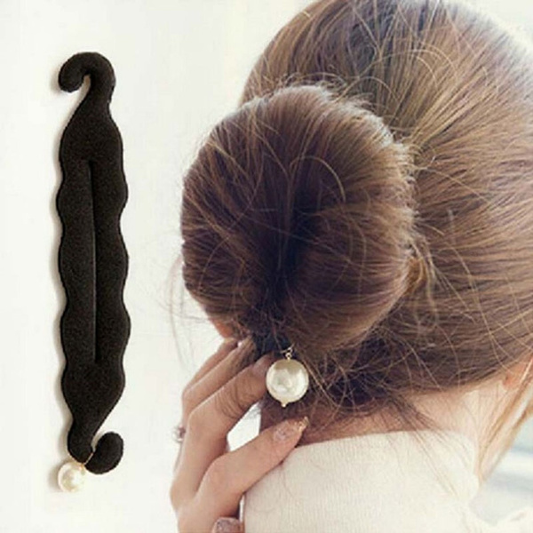 Magic Sponge Hair Styling Bun Maker Twist Curler Tool Clip Donut Style New  | Wish