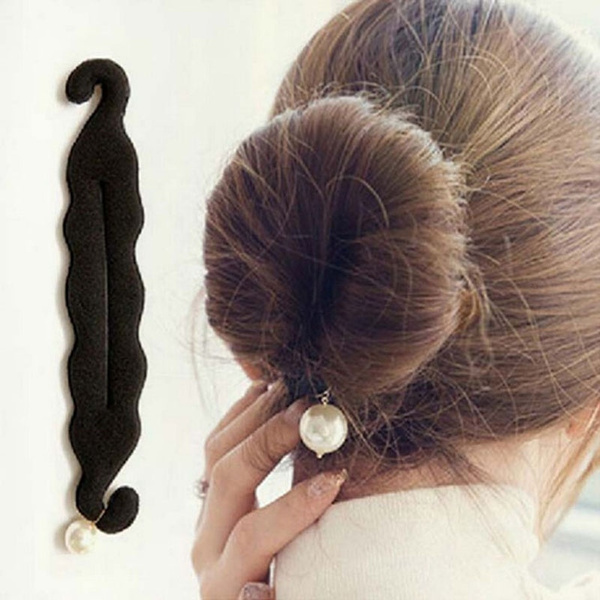 Magic Sponge Hair Styling Bun Maker Twist Curler Tool Clip Donut Style New | Wish Magic Sponge Hair Styling Bun Maker Twist Curler Tool Clip Donut Style New | Wish