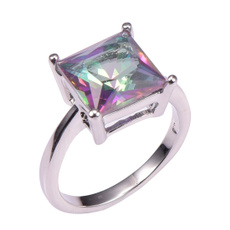 Sterling, roserainbowtopazring, rainbow, 925 sterling silver