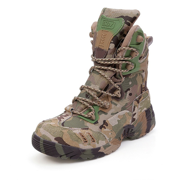 camouflage military boots