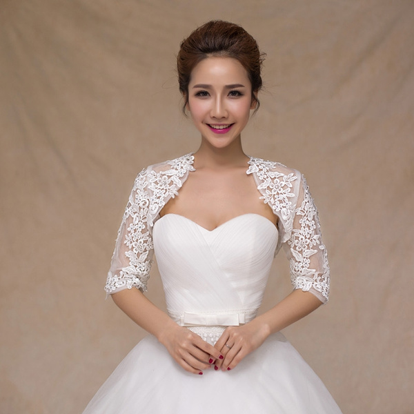 Lace shrug for hot sale wedding dress