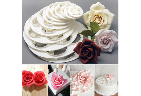 6pcs Flower Forming Cups Cake Decor Drying Gum Paste Fondant Cookie Tools WA
