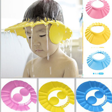 3 Colors New Adjustable Baby Kids Shampoo Bath Bathing Shower Cap Hat With Ear Wash Hair Shield