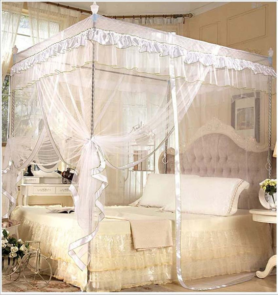 4 Poster Bed Canopy Mosquito Net, Queen Four Poster Bed Canopy