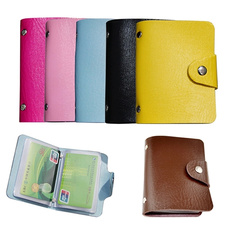 Fashion accessories Leather Bags Pocket Business ID Credit Card Organizer Wallet Holder Case for 24 Cards