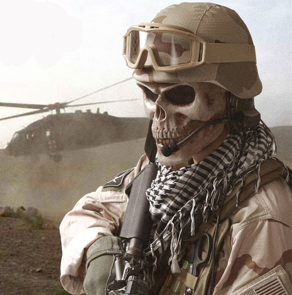 Skull Skeleton Hunting Tactical Military Halloween Cosplay Full Face Masks US