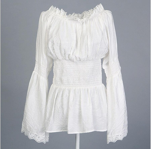 White Lace Peasant Style Dress