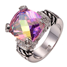 Sterling, rainbow, topazring, 925 sterling silver
