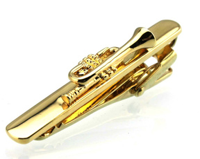 men's tie clips, Jewelry, gold, Tie Bars
