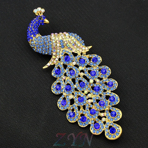 Brooches of Peacock Brooch for Women Multicolor Rhinestone Peacock