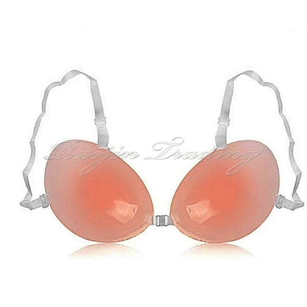 Invisible Silicone Bra Clear Strap Multiway Strapless Front Closure A B C D Size SB 0372