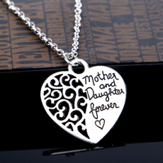 Women's Fashion Necklace Mother and Daughter Forever Love Pendant Fashion Jewelry