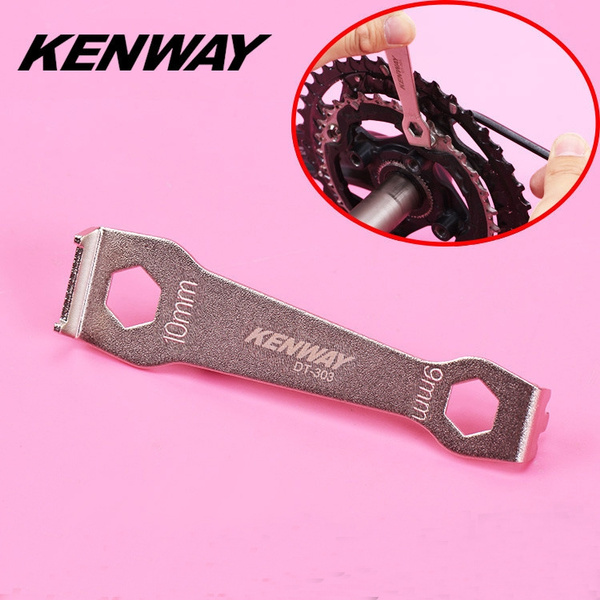 bicycle repair tool Wrench For bike Slotted Chain ring Nuts/crank cover wrench 