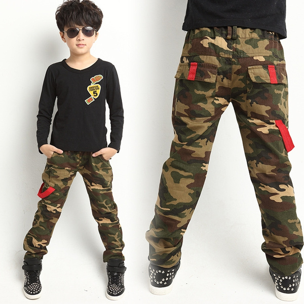 Autumn Children Boys Camouflage Pants 