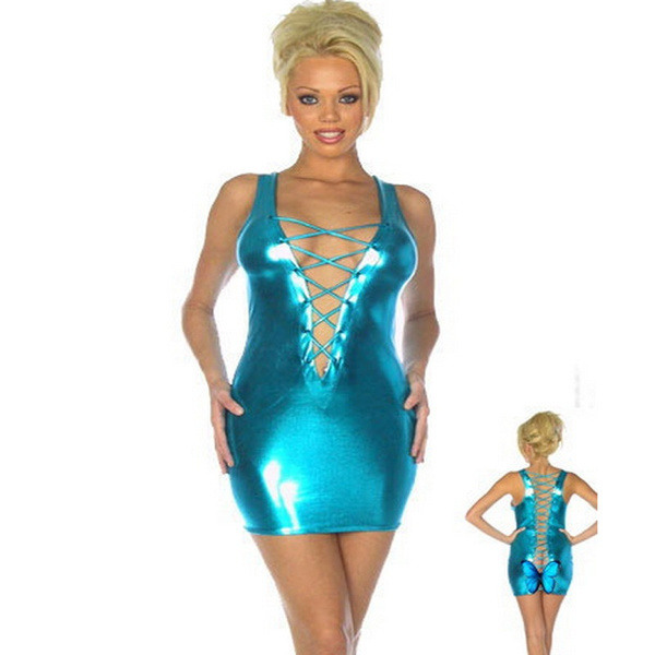 2015 Hot Selling Sexy Blue Wet Look 