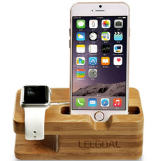 Leegoal Apple Watch Charging Stand Dock Station Cradle Charger Holder for Apple Watch IWatch 42mm 38mm IPhone 4 4s 5c 5 5s 6 6 Plus 6s iphone 7 iphone 7plus iphone8/Sprot/Edition Iwatch Bamboo Wooden 