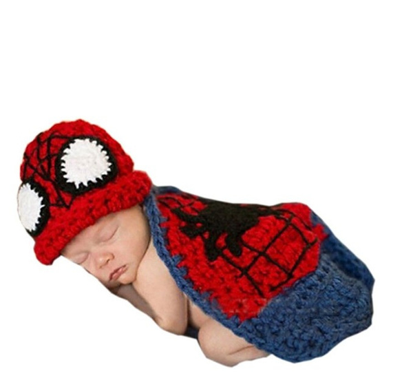 Newborn baby cute cartoon spider-man 