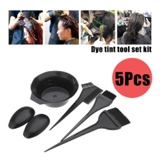 5Pcs Hairdressing Brushes Bowl Combo Salon Hair Color Dye Tint Tool Set Kit Barber Accessories