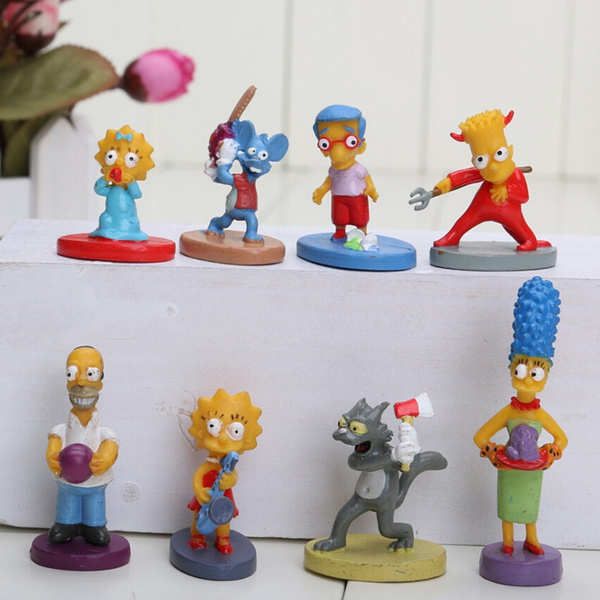 0.8-2'' The Simpsons Collection Figure 8 pcs Simpson pvc Action Figure  Children Toys