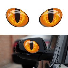 1pair stereo cat eyes paste Rearview mirror stickers perspective window stickers Car sticker