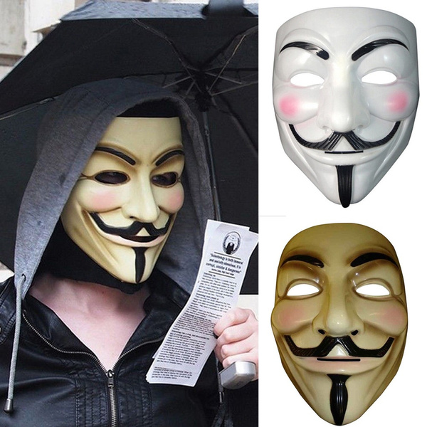 V For Vendetta Mask Guy Fawkes Anonymous Halloween Masks Fancy Dress Costume