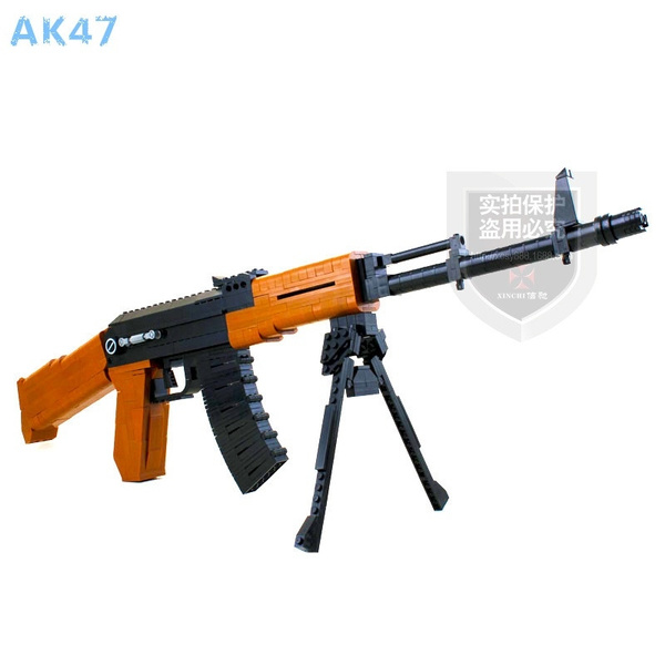 AK47 Military Gun Building Blocks Toy para crianças, 98K Bricks, Conjunto  de armas, M4A1, Elástico, Brinquedos para meninos, crianças - AliExpress