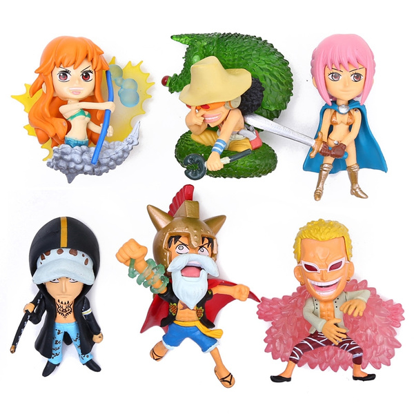 Anime One Piece Dressrosa Luffy Trafalgar Law Rebecca Doflamingo Nami Usopp Pvc Figures Toys 6pcs Set Opfg433 Wish