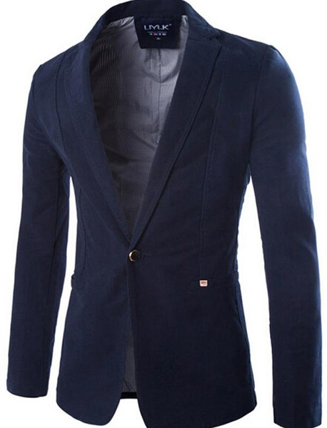Men's Pocket Simple Solid Color Temperament Plus Size Suit 3 Colors 6 ...