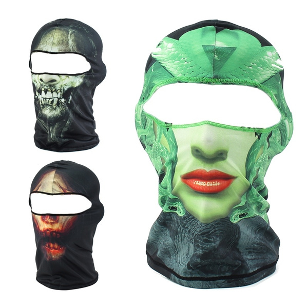Lycra Spandex Full Face Hood Zentai Mask Halloween Superhero Costume Cosplay OS