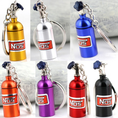 NOS Mini Nitrous Oxide Bottle Metal Stash Pill Box Storage Turbo Keychain