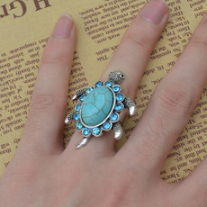 Fashion Jewelry, Turquoise, crystal ring, Women Ring