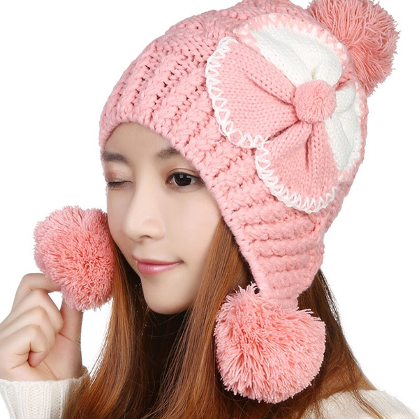 5 Colors Kawaii Cute Winter Warm Ear Muff Women Handmade Crochet