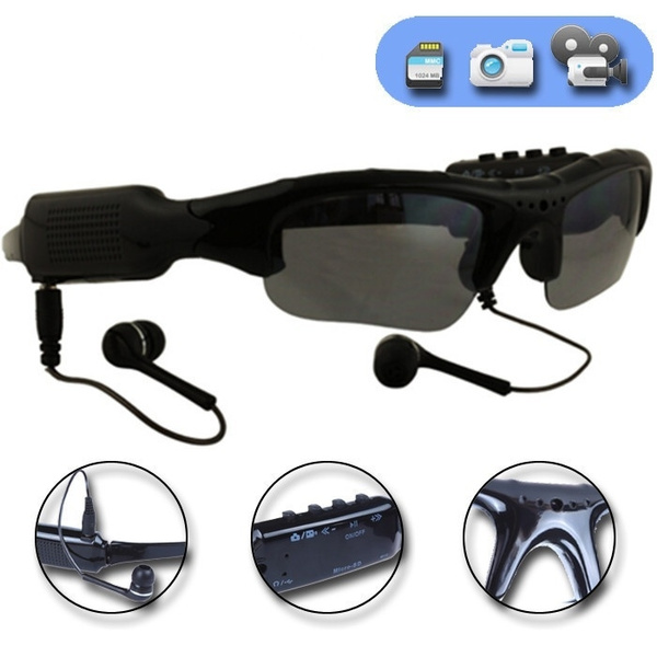 New Video Sunglasses+mp3 player Glasses Spy DV DVR Recorder camcorder Camera TF 8GB Wish