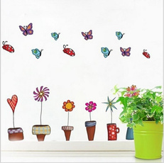 butterfly, Decor, Flowers, windowsticker