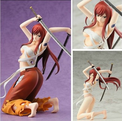 New 18cm Japanese Anime sex doll PVC Fairy Tail Elza Scarlet sexy